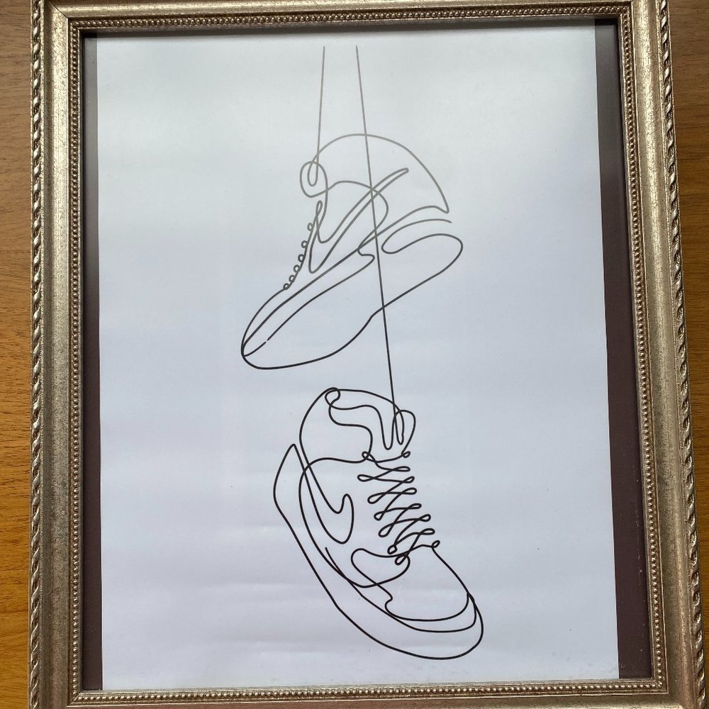 framed sneaker print